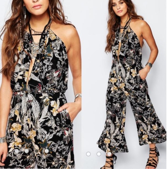 Free People Pants - Free People Cropped Halter Jumpsuit Size 4 NWT